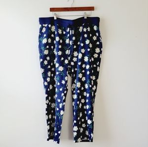 NWT Draper and James floral navy blue sweatpants size 2X